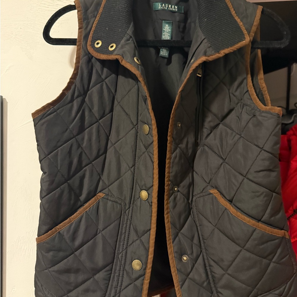 Ralph Lauren Quilted Vest - Black and Brown